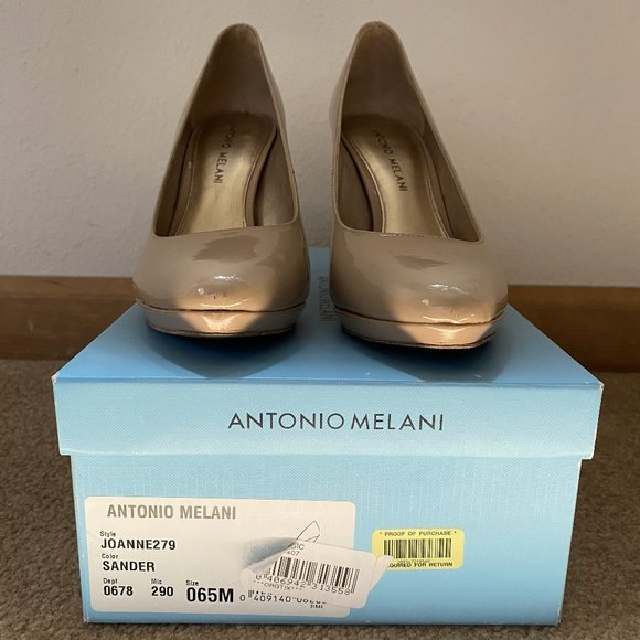Antonio Melani Nude/Beige Platform Pumps Size 6.5 - Picture 1 of 4